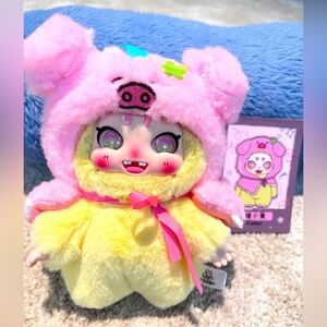 Authentic Pink and Yellow Plush Toy